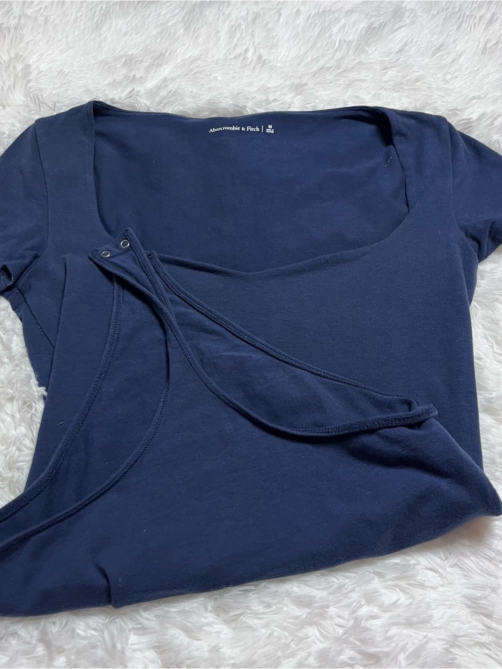 Abercrombie & Fitch Navy short sleeve bodysuit